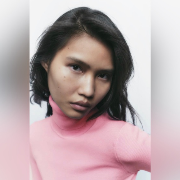 BASIC RIB KNIT SWEATER Pink - Picture 7 of 7